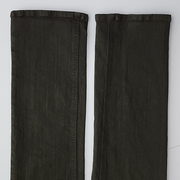 Simon Chang Women's Khaki Brown  Denim Jeans Straight Leg Stretch Size 2 - Picture 11 of 16